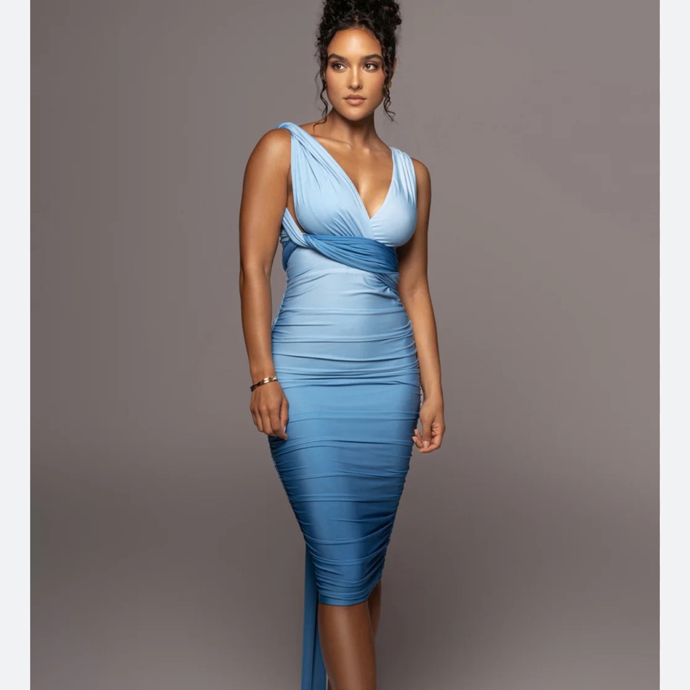JLUXLABEL Blue Ombre Dress